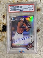 JACKSON HOLLIDAY 2022 Bowman Draft Chrome 1st Refractor Auto /499 #CDAJH PSA 10