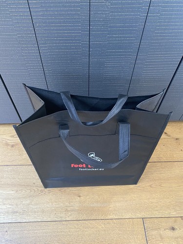 Foot Locker Large Black Logo Gift Carry Reusable Shopping Bag Polypropylene - Picture 3 of 10