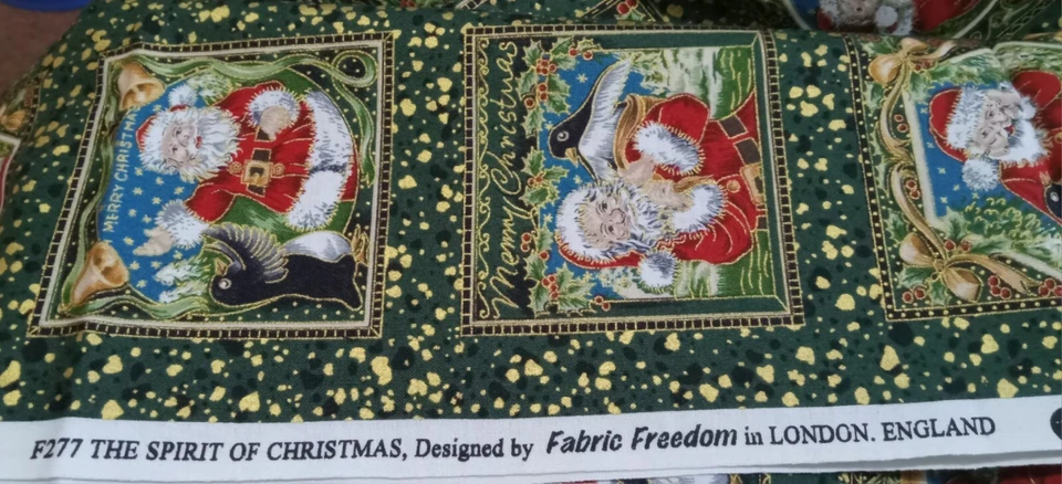 "The Spirit Of Christmas" Cotton Fabric by Fabric Freedom (99) 3.25x3.25 Blocks - Image 4 of 4