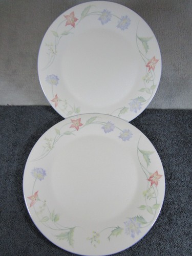2 Lovely Vintage Expressions Summer Carnival Floral Design Dinner Plates 27cm - Picture 7 of 7