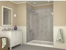 Single Threshold Shower Base in White