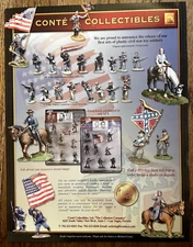 Conte Collectibles Advertising Brochure Civil War Plastics - 2 Pages Early 2000s