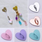 Self Adhesive Metal Heart Phone Charm Holder Mobile Phone Case Finger Ring Hook