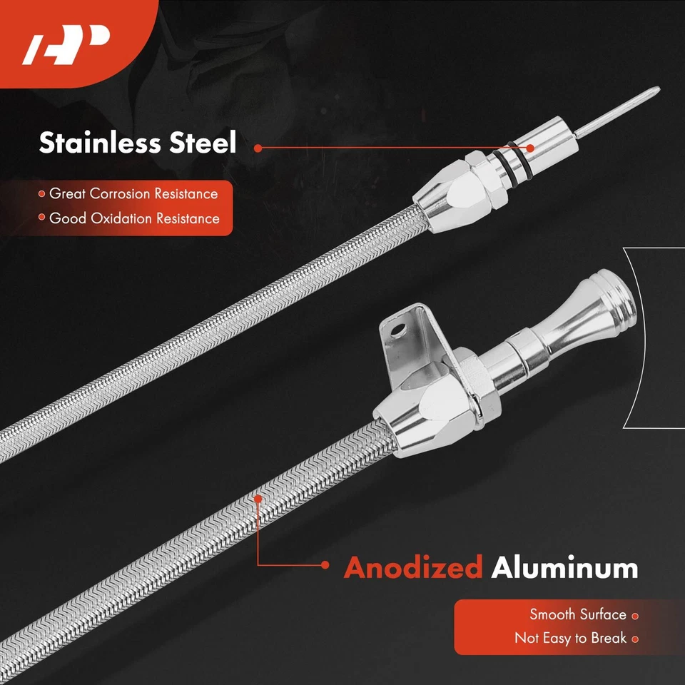 A-Premium Flex Braided Transmission Fluid Dipstick Firewall Mount for Chevrolet - Image 3 of 4