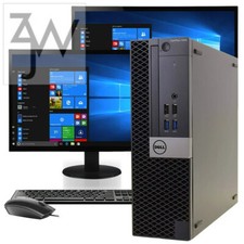 Dell Desktop Computer PC i7, up to 64GB RAM, 4TB SSD, 24" LCDs, Windows 11 or 10
