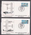 GERMANY 1988 2 FDCs EUROPA TRANSPORTATION & COMMUNICATION + ARTCRAFT CACHET