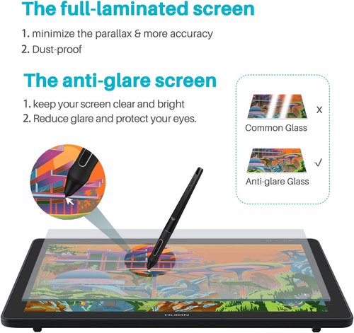 HUION KAMVAS 22 plus Pen Display Graphics Drawing Tablet with Full-Laminated QD - Picture 3 of 8