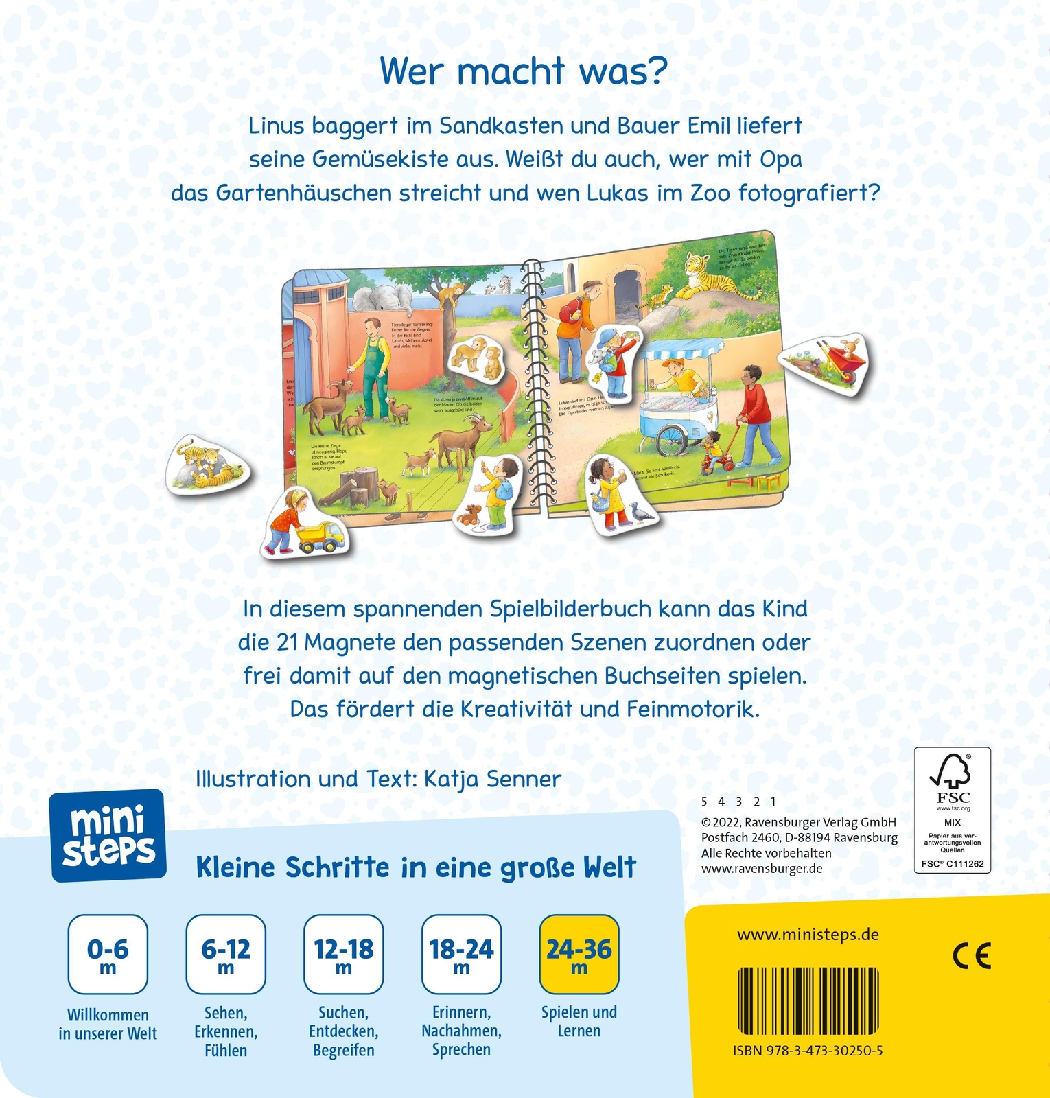 Thumbnail - Ministeps: Wer Macht Was? | Mein Großes Spielbuch Mit 21 Magneten. Ab