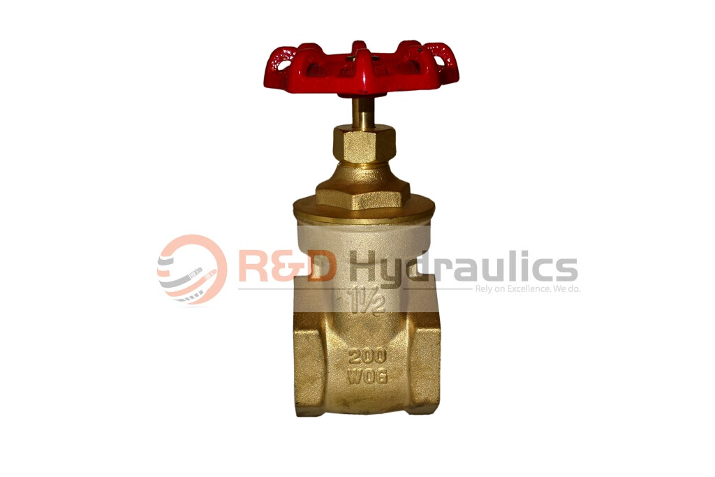 Gate Valve | Full Port | 1-1/2" NPT Threads | Brass 