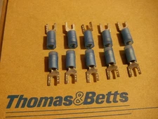 Thomas & Betts RB1103 Sta-Kon 18-14 AWG Insulated Fork Terminal Connectors x 10