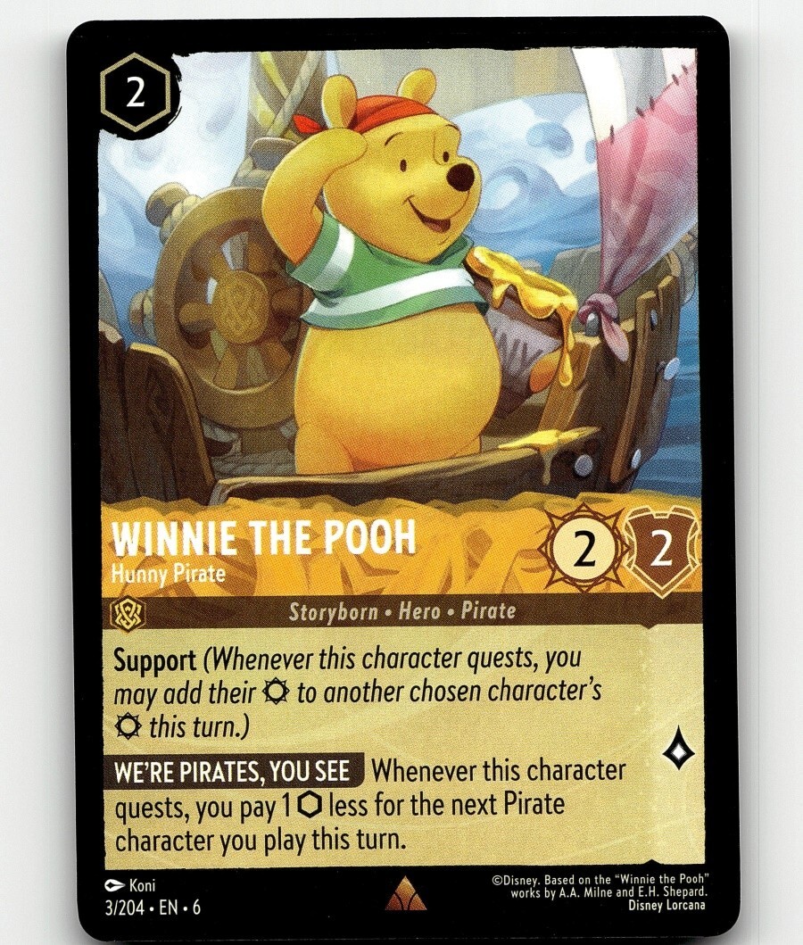 Disney Lorcana Winnie the Pooh - Hunny Pirate - Azurite Sea | eBay