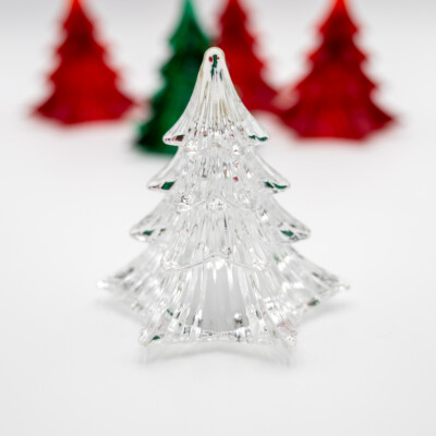 Viking Dalzell Glass Christmas Trees Only Ruby Reds Left PRICE IS