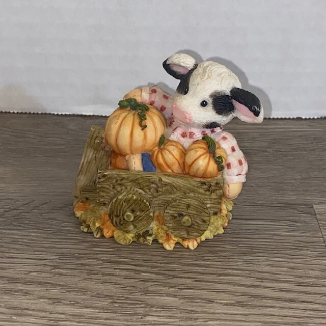 Mary's Moo Moos 1995 Thanksgiving Little Pumpkin Fall Figurine