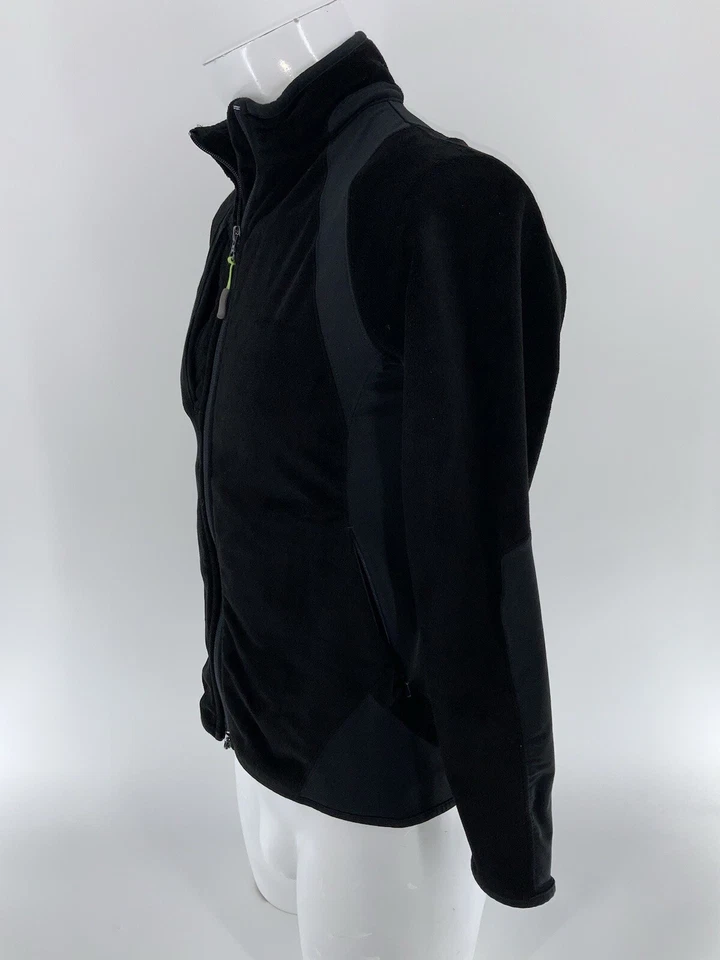 Chaqueta polar Peter Millar E4 Warmth cremallera completa S mujer negra gris poli YGI V4-158 Foto 4 de 4