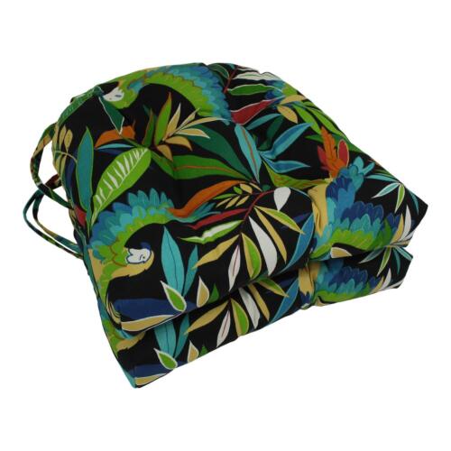Agujas ardientes 16x16 pulgadas en forma de U al aire libre hilado poliéster cojines para silla (juego o