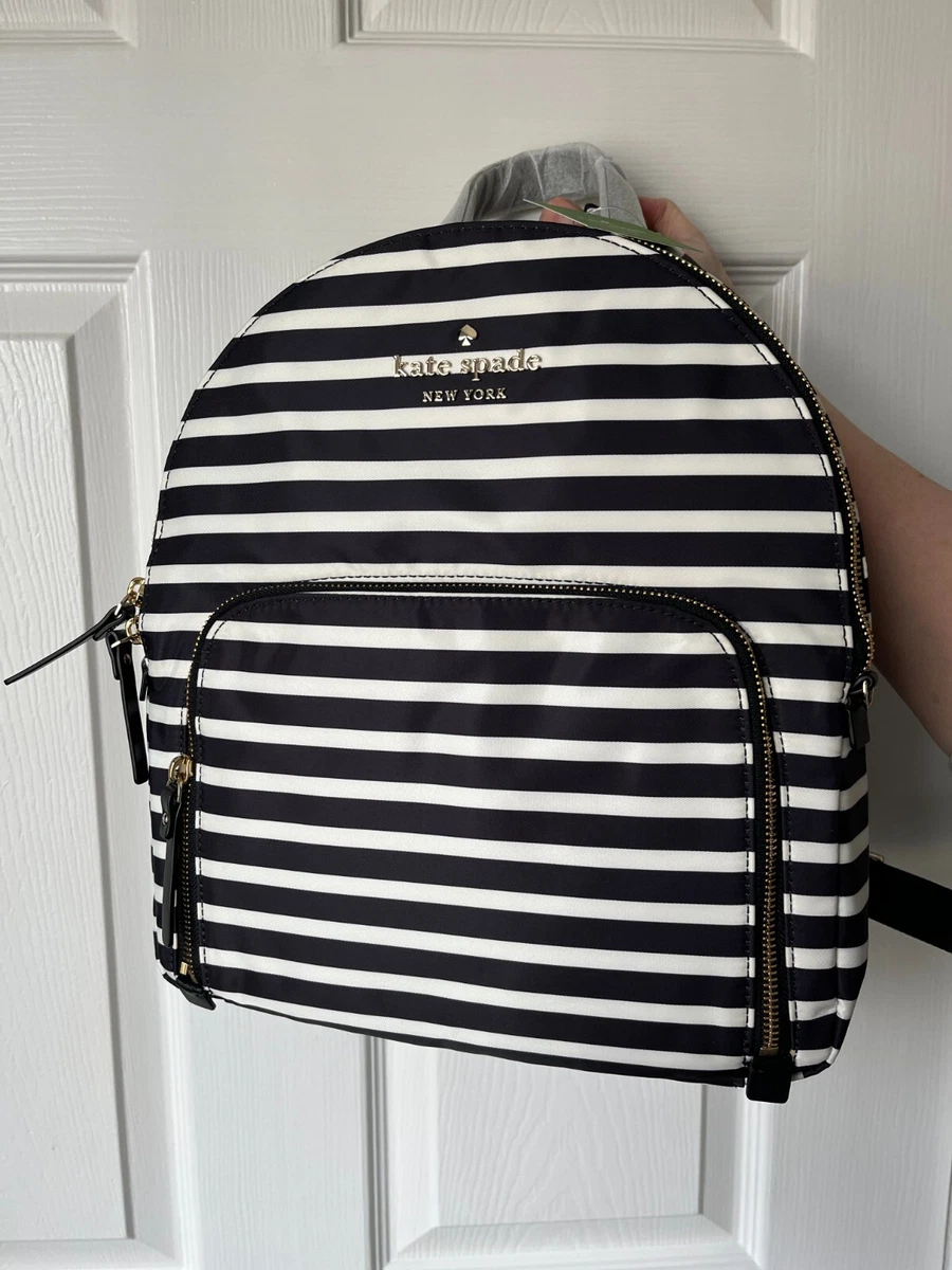 Striped kate spade backpack sale