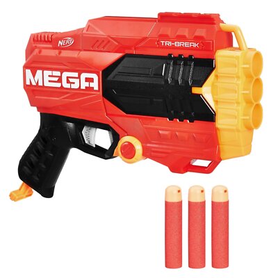Dartblaster Mega Tri-Break - Aufklappen, Mega-Darts, Laden, Abfeuern - mächtiger