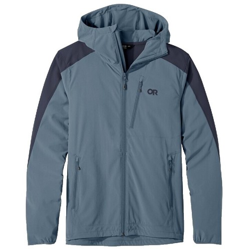 Outdoor Research San Juan Jacket SoftShell Hooded Full Zip Blue