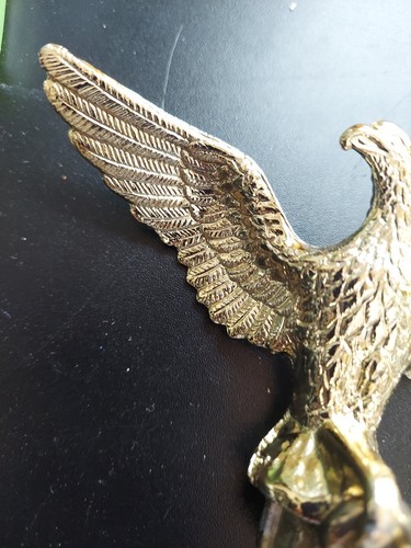 Vintage Federal Eagle Flag Pole Gold Tone 5” - Picture 4 of 6