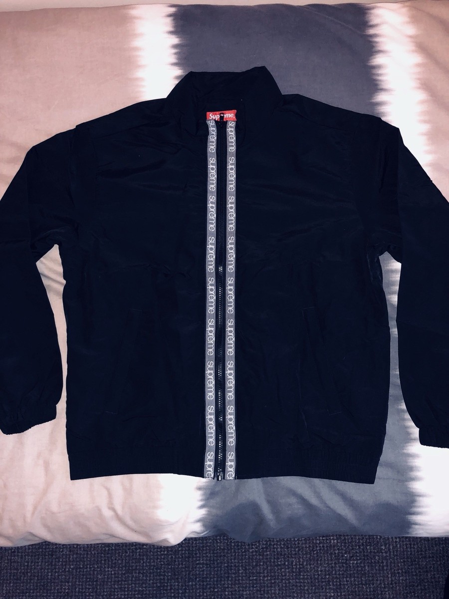 Supreme Classic Logo Taping Track Jacket - Black, Medium (M Supreme Classic Logo Taping Track Jacket - Black, Medium (M
