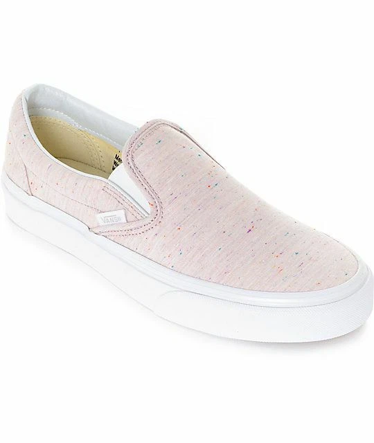 Vans Classic Slip On Speckle Jersey Pink tru Men Women New 100 Authentic
