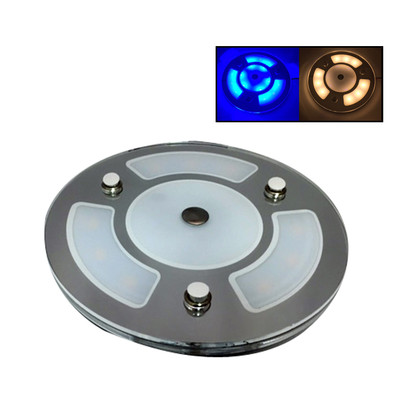 Pactrade Marine 5'' 1PCS White Blue LED Ceiling Courtesy Light Mirror Touch