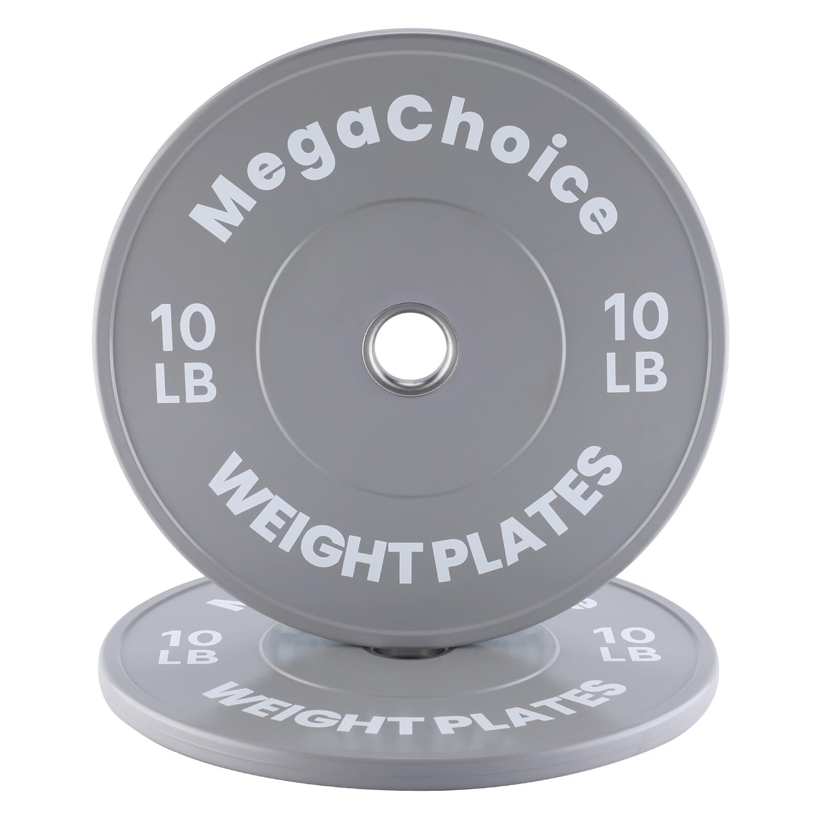 2PCs Rubber Bumper Grip Weight Plates - 2-in for Home Gym Strength Training
