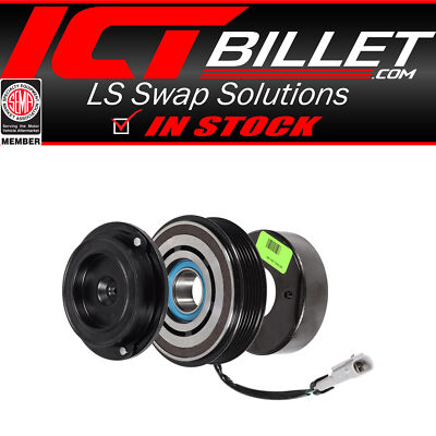 Conversion 6 Rib Pulley / Clutch for LS Truck compressor LM7 L59 LC9 4.8L 5.3...