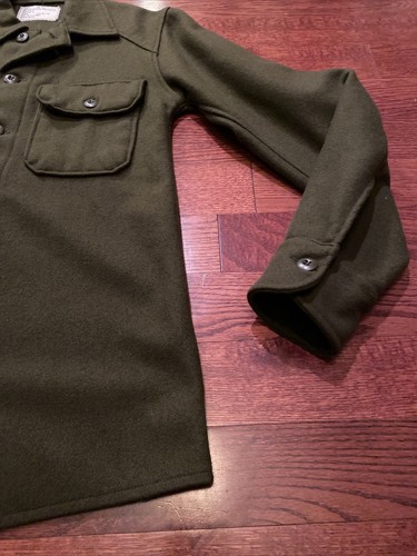 Vintage US Army Cold Weather Field Green Hemd Wolle Nylon Mischung Herren Gr. XS - Bild 2 von 11