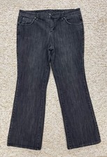 Tommy Hilfiger Jeans Women's sz 16 Bootcut Mid Rise Stretch Denim Black 38x32 