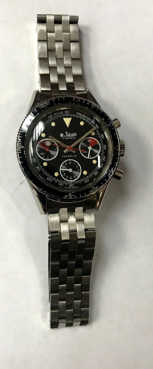 Vintage Le Jour Chronograph Cal.7736 Manually Winding Swiss Men's