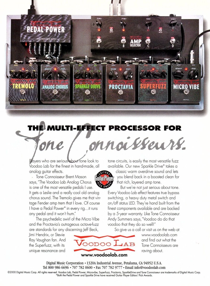 vtg 00's VOODOO LAB PEDALS MAGAZINE PRINT AD Proctavia Micro