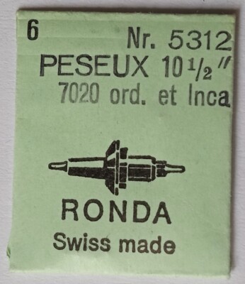 NOS New 6 Pcs Peseux 7020 Ord. Inca Ronda 5312 Eje Balance Staff Asse