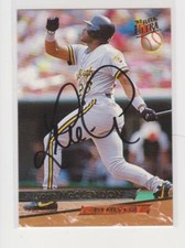 LLOYD MCCLENDON PITTSBURGH PIRATES  AUTOGRAPHED CARD