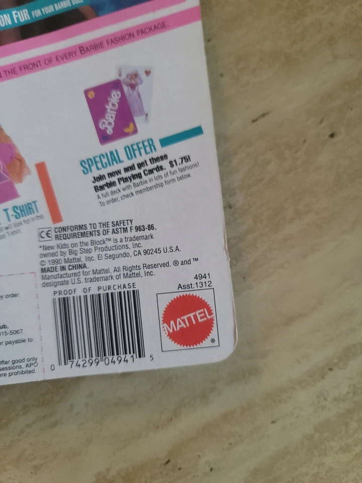 De Colección Barbie Comedor Fecha Moda Vestido Diadema Zapatos 1990 Mattel Sellado Nuevo en Caja Foto 4 de 4