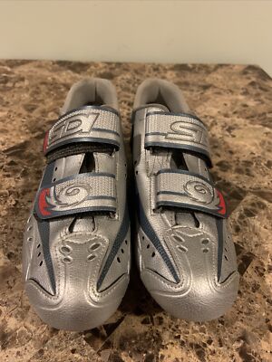 SIDI Cycling Shoes Silver Blue Womens Size 38 [B5]