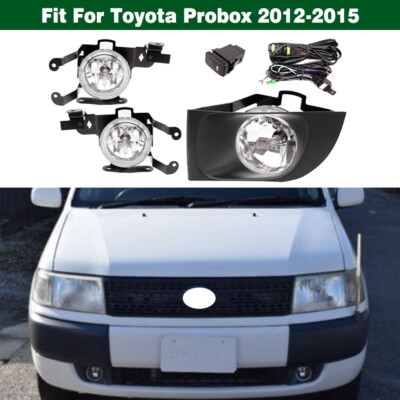 Front Bumper Driving Fog Light Lamp W/Cover Wire Kit For Toyota Probox 2012-2015