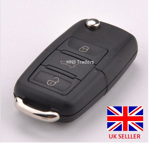 For VW 3 Button Remote Key Fob Case Golf Bora Jetta Passat Polo WITH LOGO A61 - Picture 2 of 9