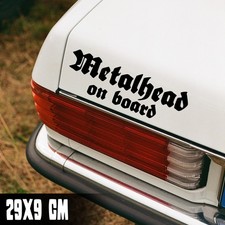 AUTO AUFKLEBER "METALHEAD ON BOARD" 29X9CM HEAVY METAL TUNING FUN STICKER #0190
