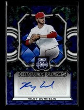 2023 Panini Elite Extra #HG-RCN Riley Cornelio Hidden Gems Blue Signatures