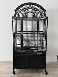 NEW Black Large A&E Bird/Parrot Cage with Storage Cabinet