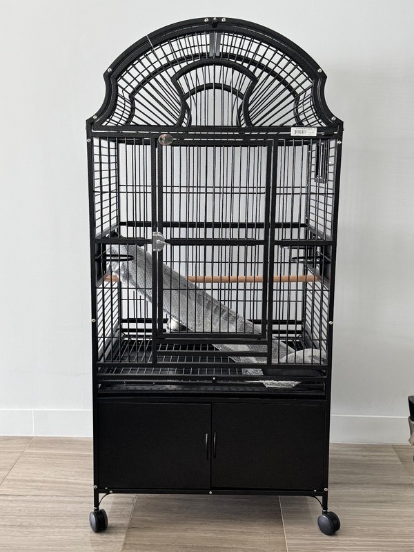 NEW Black Large A&E Bird/Parrot Cage with Storage Cabinet