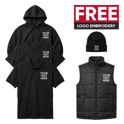 Personalised Work Wear Bundle Package   T-Shirt Polo Hoodie Bodywarmer Beanie