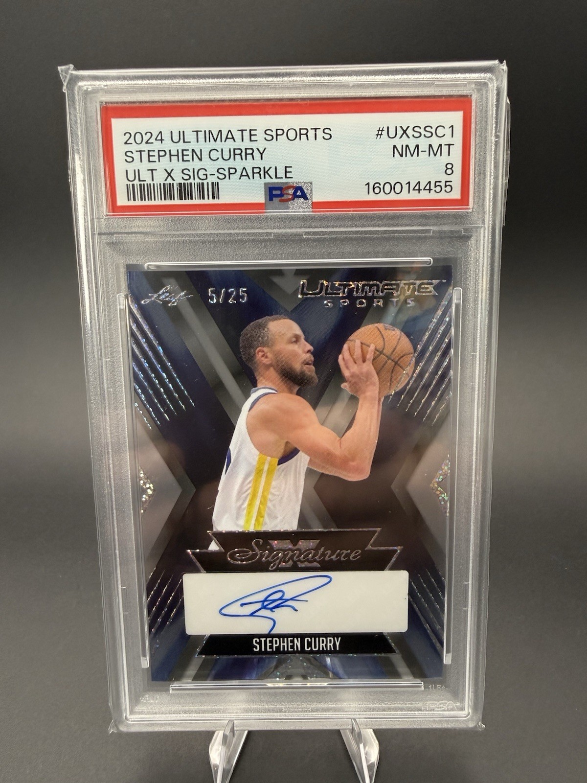 2024 Leaf Ultimate Sports Stephen Curry Auto /25 PSA 8 Signature Warriors