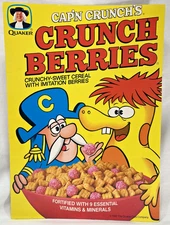 1982 Cap'n Crunch Crunch Berries Cereal Store Display Cardboard Sign Quaker Oats