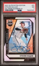 2021 PANINI ELITE EXTRA EDITION STEVEN HAJJAR SIG-PRIME NUMBERS-B #61 ⚾️