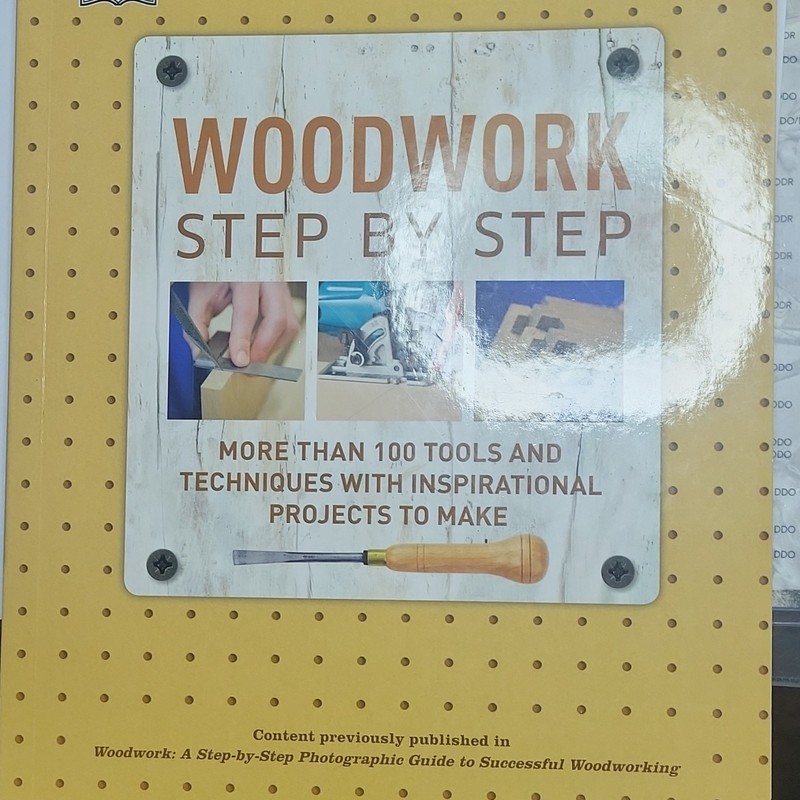 DK Woodwork Step by Step Woodworking Instructional Book Guide