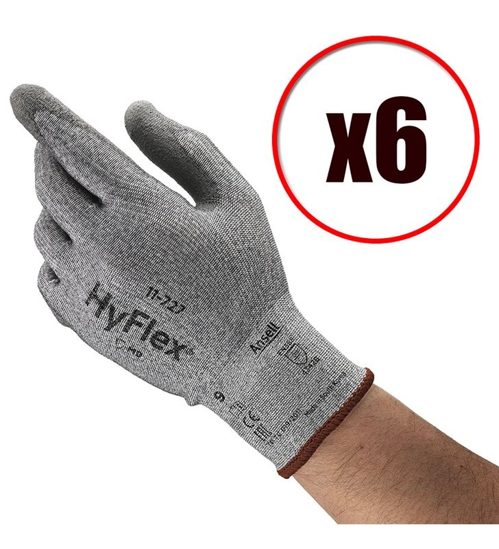 Gants Hyflex 11-727 en tricot PU pour éviter la transpiration et l'usure