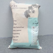 Zomee 120 Count Double Zip Breast Milk Storage Bags 8oz 240mL Freezer Safe