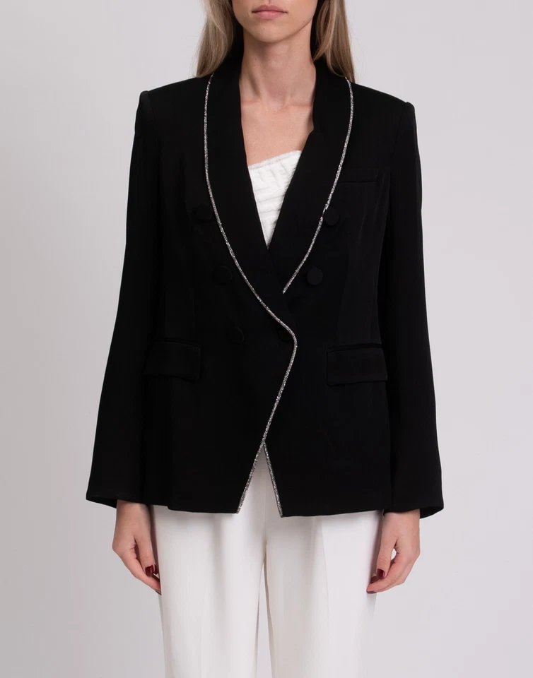 RRP€750 VERONICA BEARD Jagger Dickey Blazer Jacket US8 UK12 IT44 L Made in USA - Image 3 of 4